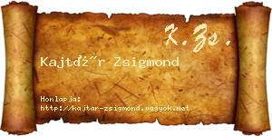 Kajtár Zsigmond névjegykártya