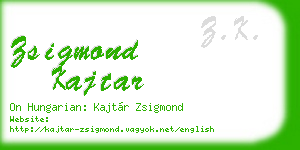 zsigmond kajtar business card